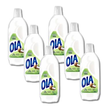 Imagem de Kit 6 Sabão Liquido Lava-Roupas Ola Coco Ideal Para Roupas Claras e Delicadas 500ml