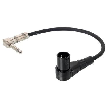 Imagem de Cabo Adaptador XLR Macho 90º graus para P10 Macho 90º graus Mono 1 MT 