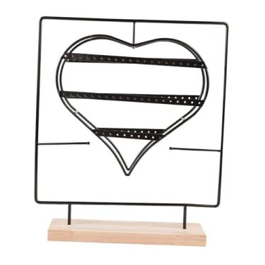 Imagem de UxicRuya Suporte de Ferro para Exposição de Joias de Grande Capacidade para Brincos, Estante de Exposição para Loja, Cômoda, Casa, Preto