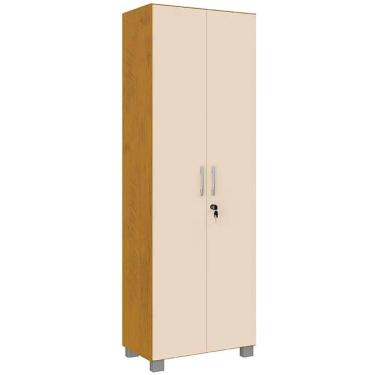 Imagem de Armário Multiuso Vegas 2 Portas com Chave San Marino Cor Noce Pérola