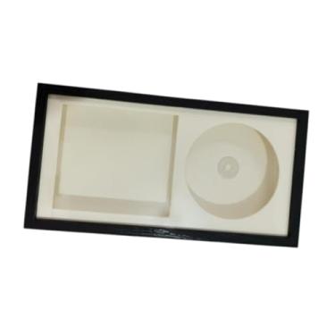 Imagem de Fenteer Moldura para CD, Moldura para Álbum, Caixa de Exposição de CD com de Madeira para Arte de Parede Resistente a Quebra, Disco de Música, para Escritório
