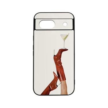 Imagem de qizjio Martini Capa protetora à prova de choque estética costeira cowgirl capa de telefone para Google Pixel 8A