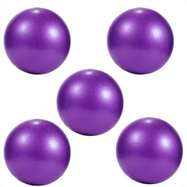 Imagem de Conjunto De 5 Bolas De Ioga Pilates De 25 Cm, GináStica SuíçA à Prova De ExplosãO, Fisioterapia, Ioga, Treinamento Cruzado, Alongamento(Roxo)