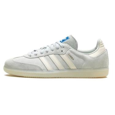 Imagem de adidas Originals Tênis de futebol masculino Samba, Wonder Silver Chalk White, 38 BR