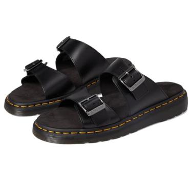 Imagem de Dr. Martens Sandália unissex Josef Slide para adultos, Preto Analino, 10 Women/9 Men