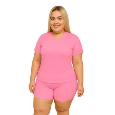 Imagem de Camiseta Feminina Manga Curta Dryfit Fitness Academia Plus Size - Roge
