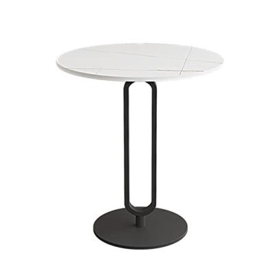 Imagem de zxb-shop Mesa de centro de design simples mesa lateral moderna mesa de cabeceira redonda, para sala de estar, quarto, varanda, família e escritório (45 x 55 cm) mesa lateral minimalista para sala de
