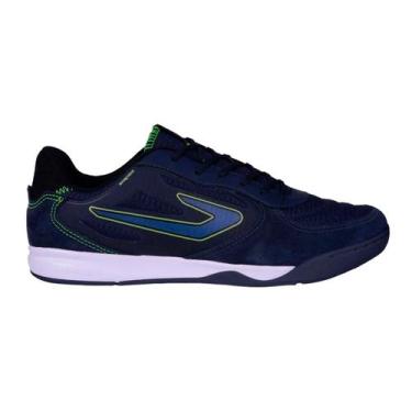 Imagem de Chuteira futsal topper letra iv, Marinho, Verde, 41