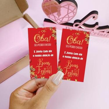 Imagem de 100 Cartões Oba Boas Festas - Natal 9x5cm