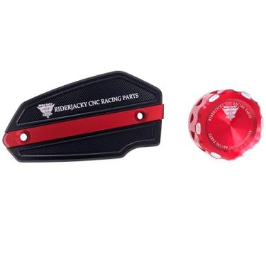 Imagem de Riderjacky Compatível com tampa do reservatório de fluido do cilindro mestre do freio dianteiro traseiro da motocicleta Kawasaki Z650 Z 650 ER650 Z 900 ZR900 Z900 2017-2024 | Z 650RS ER650 Z650RS 22