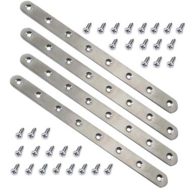 Imagem de Suportes de canto Boeray 245 mm em aço inoxidável com parafusos (4 uni