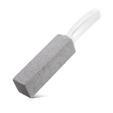 Imagem de Pedra-pomes para limpeza de vaso sanitário – com alça, remove manchas resistentes, ferrugem e calcário – pedra de limpeza de banheiro para pias, tigelas e banheiras