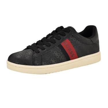 Imagem de Guess Tênis masculino Lawrenzz, Logotipo preto/vermelho Multi 002, 38