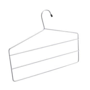 Imagem de Cabides Para Calças Triplo Organizador Reforçado Aço Cromado (1)