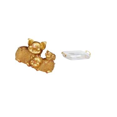 Imagem de Fenteer Escultura Moderna de Porco em Resina E Organizador de Bandeja Retangular Nórdica para Estante de Livros, Entrada, Sala de Jantar, Escritório, Casa, Qu