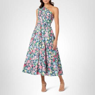 Imagem de Shoshanna Vestido feminino Midnight Soho floral Edina, Azul-marinho multi, 38