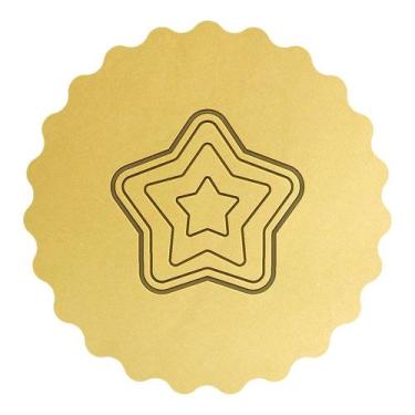 Imagem de Cortador Biscoito Natal Estrela Decorada com Adornos - DOCE IMPRESSO, 