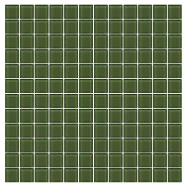 Imagem de Pastilha De Vidro Crystal Verde Militar 2x2 Placa 30x30cm - Pgcvm