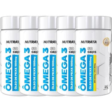Imagem de Kit 5X Ômega 3 1000mg - 60 Cápsulas - Nutrata-Masculino