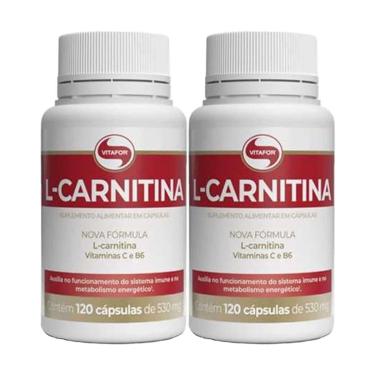 Imagem de Kit 2X L-Carnitina + Vitamina B6 - 120 Cápsulas - Vitafor-Masculino