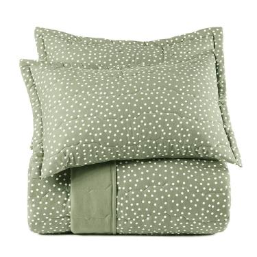 Imagem de Jogo de Colcha King Altenburg Malha Fio Penteado Bits  Verde