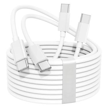 Imagem de Cabo USB C para USB C, pacote com 2 cabos de carregamento rápido de 60 W 3FT USB tipo C para iPhone 16/16 Plus/16 Pro Max/15/15 Plus/15 Pro Max, MacBook Pro, iPad Pro Air, Samsung S24/S24 Ultra/S23