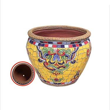 Imagem de Pátio mosaico de cerâmica pintado à mão vasos de flores grandes villa jardim ao ar livre decoração vasos de plantas corredor corredor recipiente vaso casa varanda terraço vasos clássicos europeus