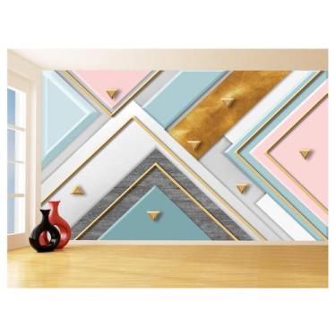 Imagem de Papel De Parede Geométrico Triângulo Abstrato 3,5M Gmt109 - Você Decor
