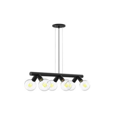 Imagem de Luminária Pendente Taschibra Ficus 6Xe27 Preta