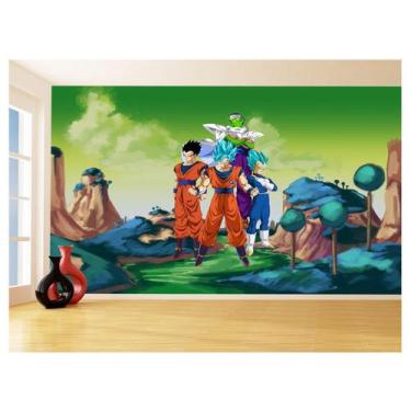 Imagem de Papel De Parede Dragon Ball Goku Vegeta Anime 3,5M Dbz338 - Você Decor