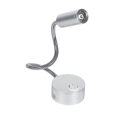 Imagem de Lâmpada de LED para cama, luz de trabalho de leitura de LED minimalista, interruptor de toque, regulável, parede de cabeceira com pescoço de ganso flexível para cabeceiras, escritório em casa, estúdio
