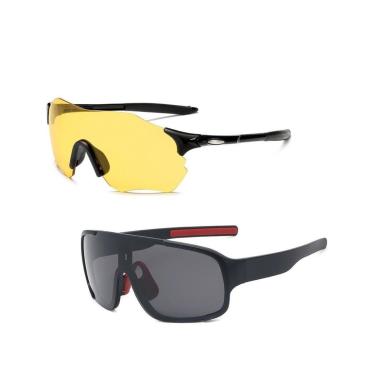 Imagem de Kit 2 Óculos de Sol Masculino Feminino Esportivo + Noturno-Unissex