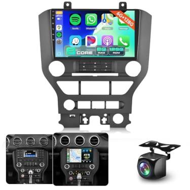 Imagem de 8 núcleos 6G + 128G para Ford Mustang 2015-2020 rádio estéreo com 5G WiFi DSP Carplay Android Auto, Sellrich 9 polegadas 1280p tela sensível ao toque rádio Mustang com Bluetooth 5.0 FM/RDS GPS SWC