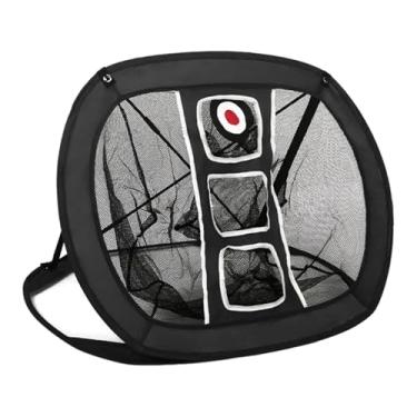 Imagem de Colaxi Rede de treino de golfe para chipping, ideal para prática de precisão e swing, para uso interno e externo. Fácil de montar. Acessório para golfe. Alvo, Preto