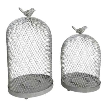 Imagem de Wswqop 2x Castiçais de Metal, Suporte para Velas, Centro de Mesa, Lanterna Decorativa Criativa Vintage para Lareira e Sala de Estar