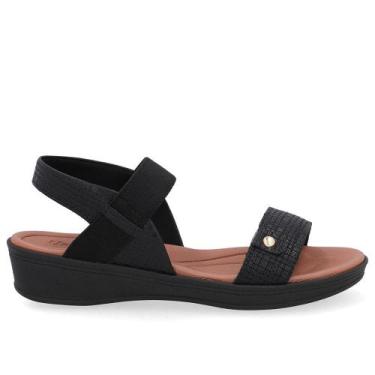 Imagem de Sandalia usaflex couro tira ref ud04004 feminino, 35, Preto