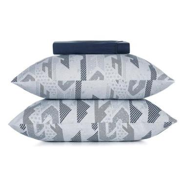 Imagem de Jogo Cama Casal 3 Pcs Malha Fio Penteado Estampado Altenburg, Valley