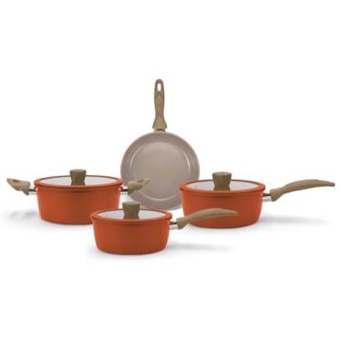 Imagem de JOGO DE PANELA 4 PÇS C/REVISTIMENTO CERAMICO