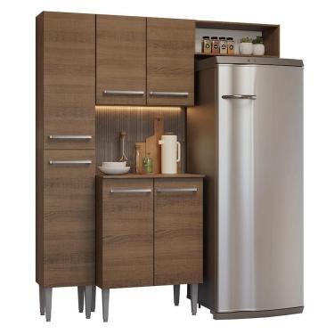 Imagem de Armário De Cozinha Compacta 156 Cm Rustic Emilly Madesa 03 Rustic
