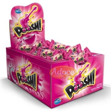Imagem de Chicle poosh recheado 200g/40un arcor, TUTTI FRUTTI