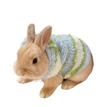 Imagem de Roupas de coelho para animais de estimação, adorável colete com capuz, colete quente de inverno, adequado para coelhos, filhotes, gatinhos, furões, porquinhos-da-índia e outros animais de estimação