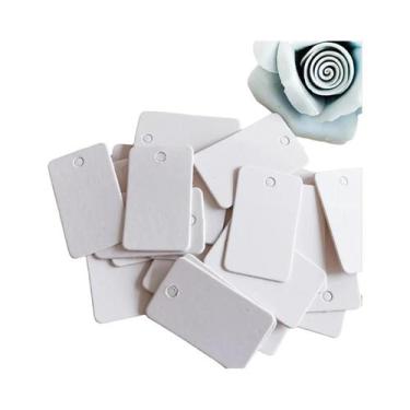 Imagem de 50 peças estampagem obrigado etiquetas de cartão de papel embalagem de