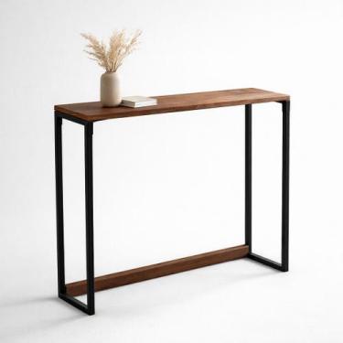 Imagem de Aparador Para Sala Decorativo Industrial Ferro Com Madeira - QCASA