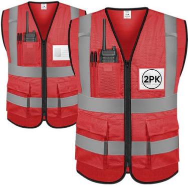 Imagem de Colete de segurança refletivo TICONN High Visibility Class II Red