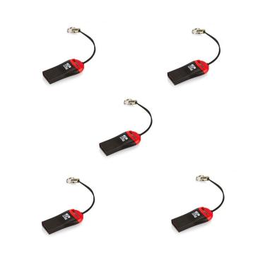 Imagem de Kit 5 X Mini Leitor Cartão De Memória Multi Card Usb 2.0