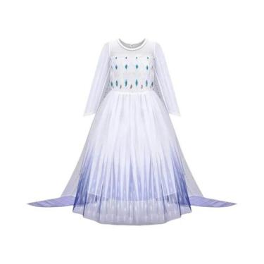 Imagem de Vestido De Princesa Frozen Elsa Anna Para Meninas, Fantasia Infantil P