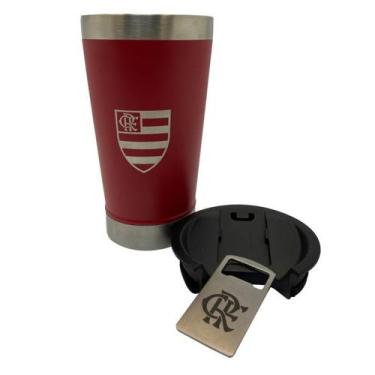 Imagem de Copo Térmico Flamengo 500 ML Com Abridor - 4361 - CEBOLA E TATUAPE