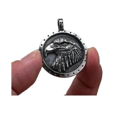 Imagem de Colar Masculino De Aço Inoxidável Com Pingente De Águia Estilo Europeu