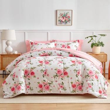 Imagem de Conjunto de lençóis com edredom de flores UOZZI BEDDING Queen
