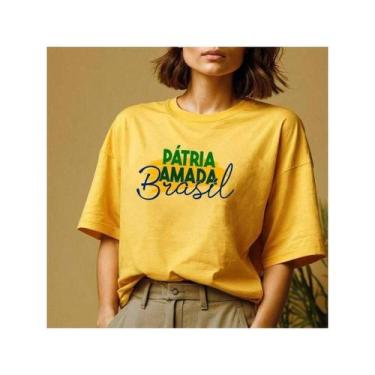 Imagem de Camiseta Feminina Casual Pátria T Shirt Malha Leve em Algodão Estilosa